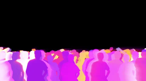 Animated dancing crowd Stock Footage 24789437