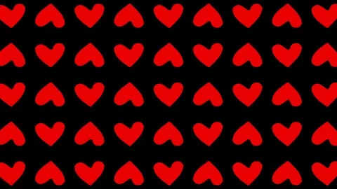 Animated dancing hearts background seamless looping Vidéo 117263227