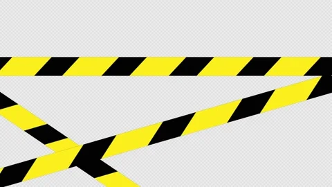 Animated danger tape. Stock Footage 199430460
