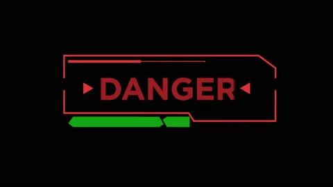 Animated Danger Text 4K Cool Graphics Stock-Footage 132688139