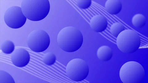Animated dark blue 3d circular balls moving around designed as background Stock Footage 199379914