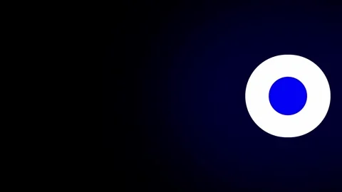 Animated dark blue and white circular eye shapes pulsing on a black backgroun Stock-Footage 326545452