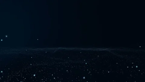 Animated dark blue with tiny blue balls. Splashes like a wave through the waves. Stock Footage 89244055