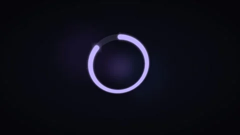 Animated Dark Futuristic Circular Loading Progress UI Sequence Stock Footage 332935423