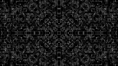 Animated Dark Moving Geometric Square Lines Pattern Video Stock Footage 200988877