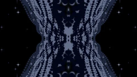 Animated Dark symmetrical fractal pattern resembling celestial designs Stock Footage 327943699