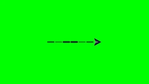Animated Dashed Segmented Arrow Green Screen Motion Overlay 動画素材 347447169