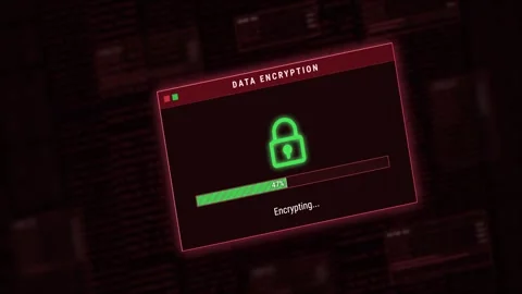 Animated data breach alert window with broken padlock and data exposed warning 스톡 동영상 346953171