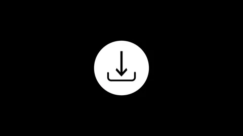 Animated of data download icon, upload icon, isolated on background Stock Footage 263695773