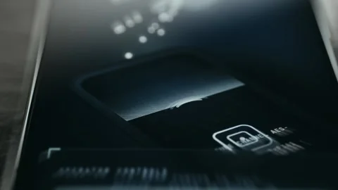 Animated Data Panel Showing Secure Mobile Access Handshake - Wide Angle Stock Footage 336999646