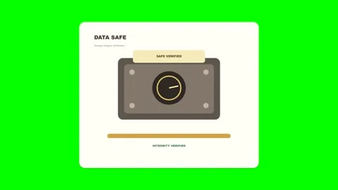 Animated data safe loading bar on green screen Stock Footage 346981858