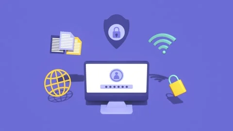 Animated Data Security, Data Protection and Cyber Security System Concepts. Stock Footage 276726533