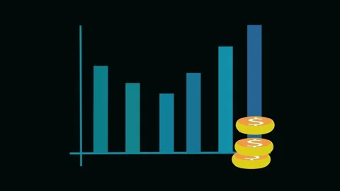 Animated data visualization of business success investment and financial we.. Stock Footage 321391786