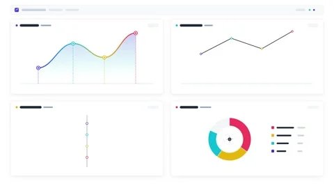 Animated Data Visualization Elements, Business Analytics Motion Graphic Stock Footage 347089196