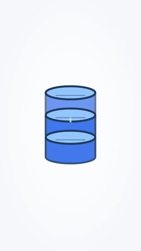 Animated database icon stacked cylinders, vertical 9:16 seamless loop HD motion Stock Footage 345160608