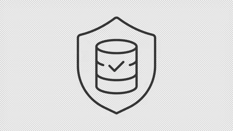 Animated database security line icon 스톡 동영상 329745796
