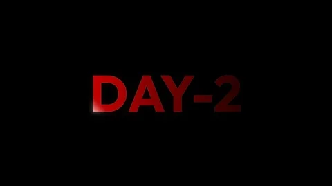 Animated DAY-2 text Stock Footage 314390334