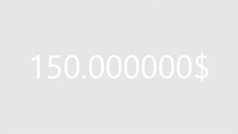 Animated Decimal Number Counter from 0.000000 to 150.000000 Video stock 312892157