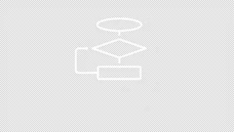 Animated decision flowcharts white line icon Stock Footage 337773912