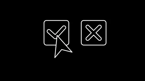 Animated decision icons in thin line style 動画素材 321088517