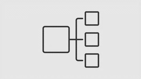 Animated decision tree line icon Stock Footage 335745663