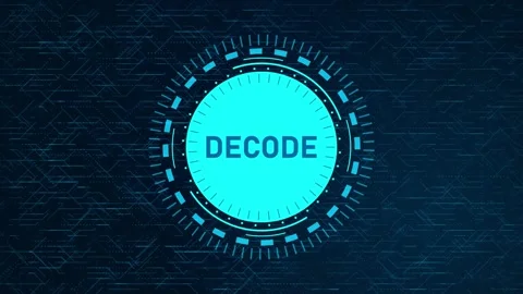 Animated Decode Text Over Digital World Map – Cyber Tech HUD Reveal 動画素材 311518576