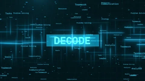 Animated Decode Text Over Tech Backgroun... | Stock Video | Pond5