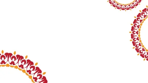 Animated Decorated Oriental Ornaments Pattern Backdrop Template. Stock Footage 240748987