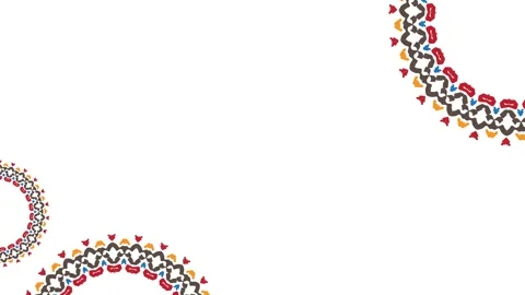 Animated Decorated Oriental Ornaments Pattern Backdrop Template. Stock Footage 240749037