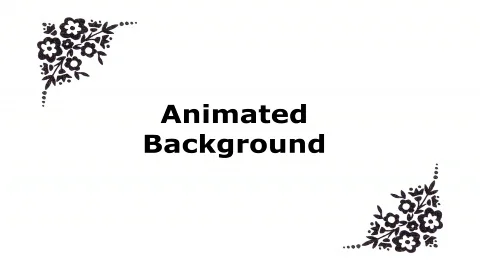 Animated Decorative Background - Flowers in Corner Video stock 864115