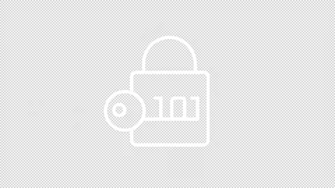 Animated decryption white line icon Video stock 220355124