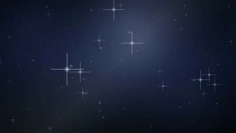 Animated deep space background with twinkling stars and glowing nebulae in dark Stock Footage 346204981