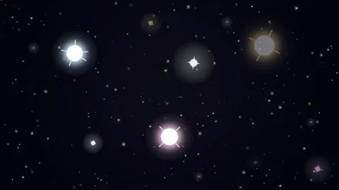 Animated deep space background with twinkling stars and glowing cosmic light Stock Footage 346208614