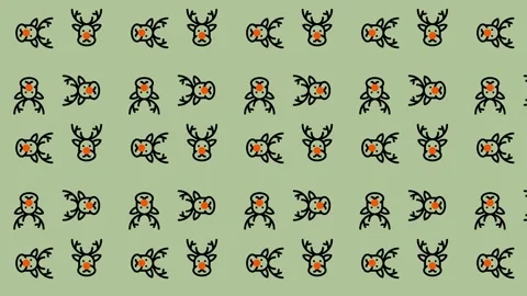Animated Deer Pattern - A Festive and Playful Design. Stock Footage 325405367