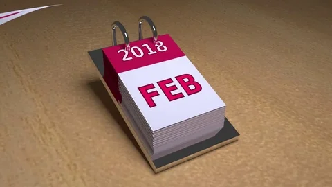 Animated Desk Calendar Stock Footage 82217449