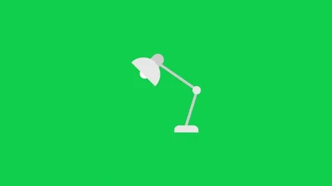 Animated desk lamp on green screen perfect for office study and workspace Stock Footage 309102014