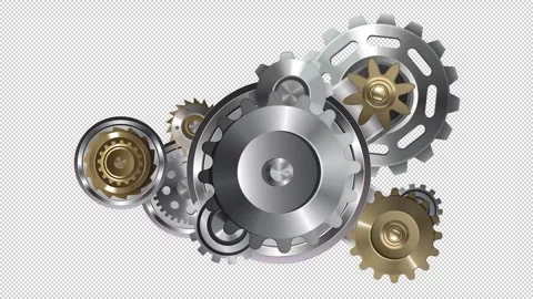 An Animated Detail Consisting Of Gears. Stock Footage 321960440