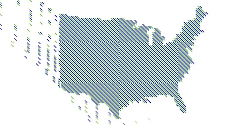 Animated Diagonal Strips Build United States Country Outline Video stock 328191963