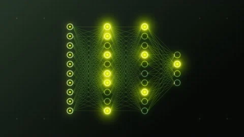 Animated diagram of an AI neural network | Stock Video | Pond5