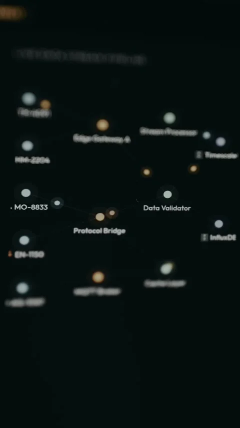 Animated diagram of data moving from IoT devices to analytics and storage Stock-Footage 332054441