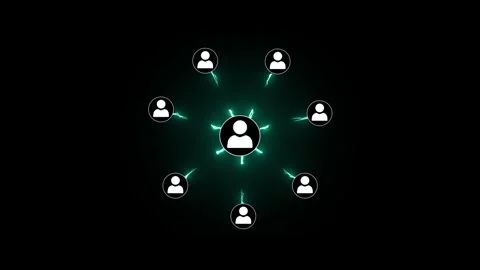 Animated diagram of network communications, digital interface connection an.. Stock Footage 308157765