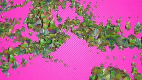 Animated diamonds background, Green gem stones flying. Stock Footage 99821928