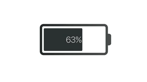 Animated Digital Battery Loading, Animation of a digital smartphone or computer Stock Footage 132829859
