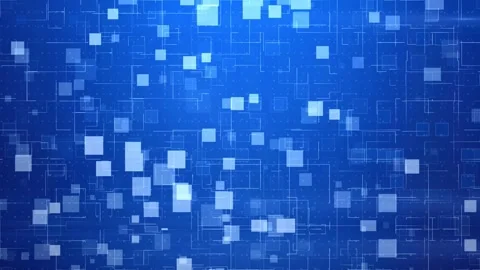 Animated digital blocks abstract background, futuristic technology Video stock 326809935