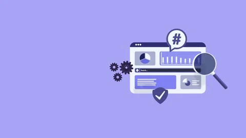 Animated Digital Dashboard Showing Website Analytics and SEO Performance. Stock Footage 314762299