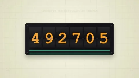 Animated Digital Display Module Presenting a Constantly Changing Numeric Se.. Видео 347276810