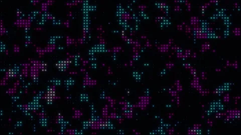 Animated digital dots blinking, glowing particles and abstract shimmering spa Stock Footage 222941024