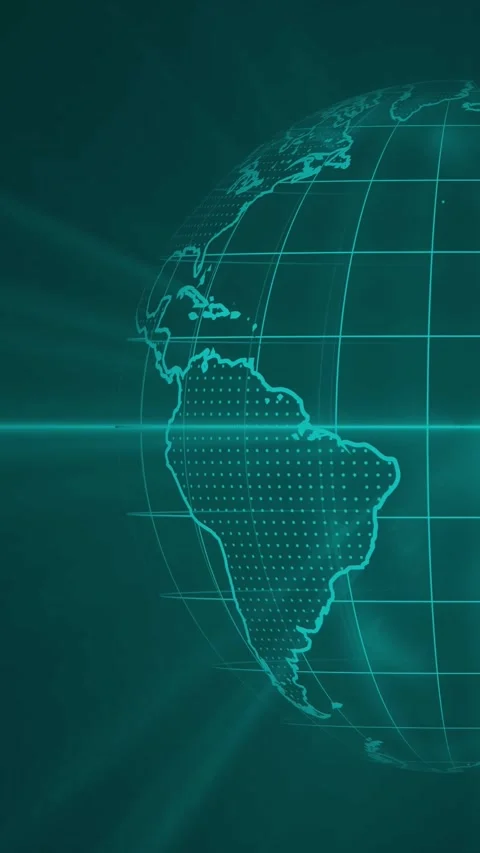 Animated digital earth globe with glowing particles. Tech-inspired world ma.. Stock Footage 308743541
