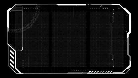 Animated digital frame and viewfinder interface inspired by advanced technology  스톡 동영상 336566004