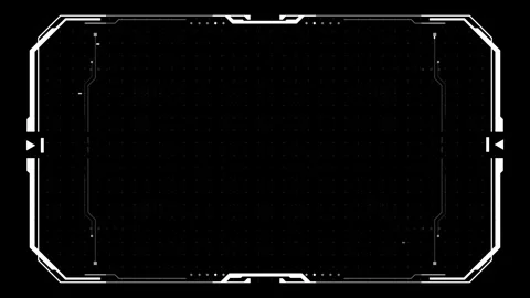 Animated digital frame and viewfinder interface inspired by advanced technology  Stock Footage 336566011